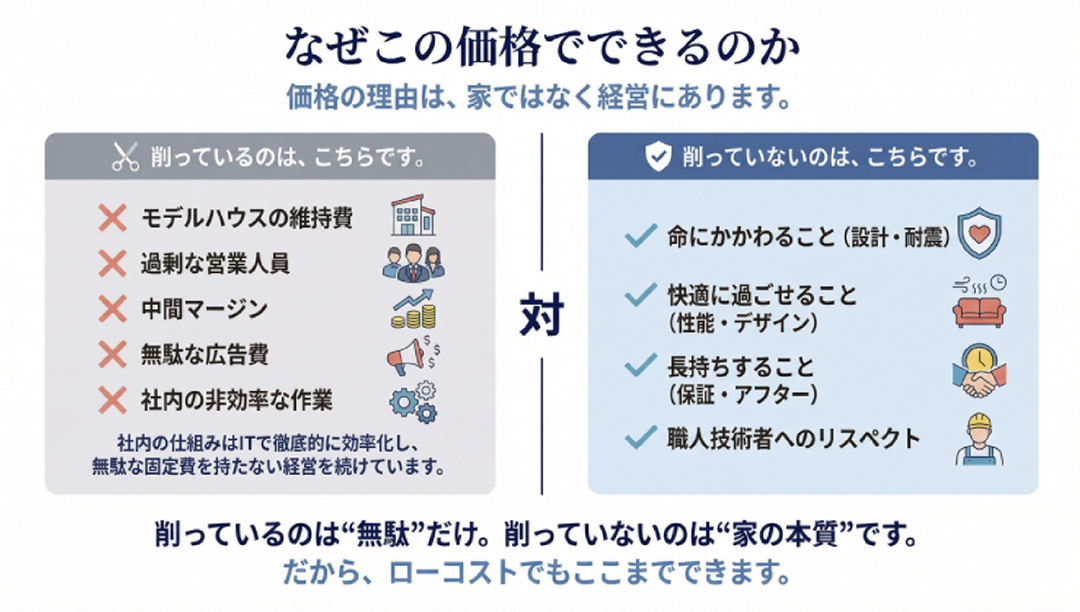 なぜこの価格でできるのか